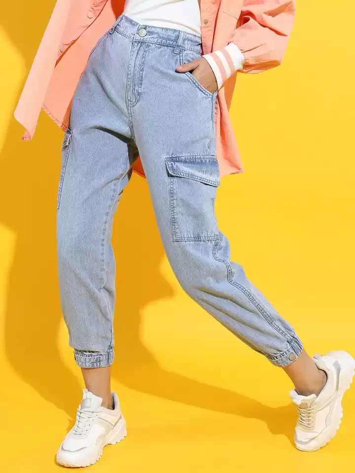 Jogger Fit Women Light Blue Jeans